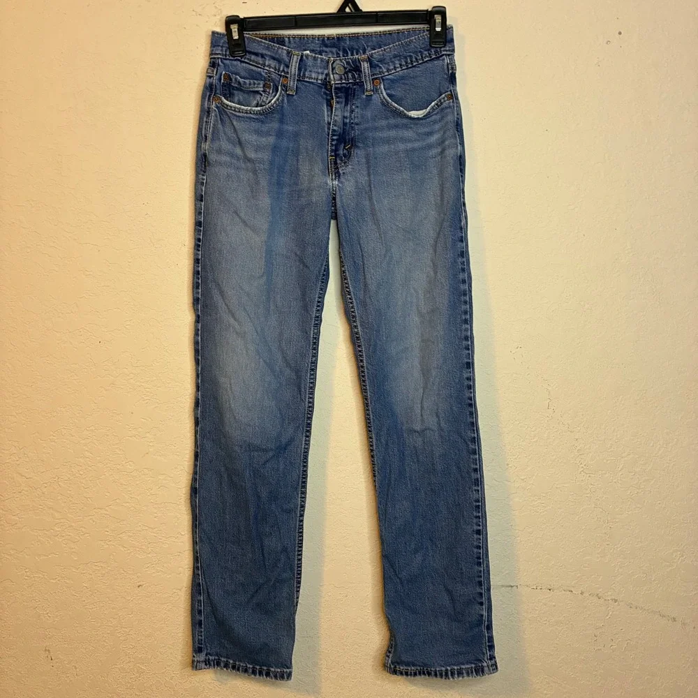 Levis 514 Straight Leg Jeans Mens 29x32 Medium Wash Blue Denim Y2K Cowboy Street